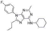 N-CYCLOHEXYL-9-(4-FLUOROPHENYL)-2-METHYL-8-PROPYL-9H-PURIN-6-AMINE Struktur