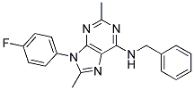 N-BENZYL-9-(4-FLUOROPHENYL)-2,8-DIMETHYL-9H-PURIN-6-AMINE Struktur