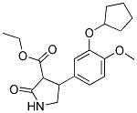 ETHYL 4-(3-(CYCLOPENTYLOXY)-4-METHOXYPHENYL)-2-OXOPYRROLIDINE-3-CARBOXYLATE Struktur