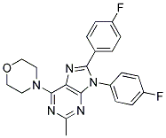 8,9-BIS(4-FLUOROPHENYL)-2-METHYL-6-MORPHOLINO-9H-PURINE Struktur