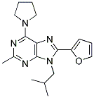 8-(FURAN-2-YL)-9-ISOBUTYL-2-METHYL-6-(PYRROLIDIN-1-YL)-9H-PURINE Struktur