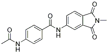 4-(P-ACETYLAMINO)BENZOYLAMINO-N-METHYLPHTHALIMIDE Struktur