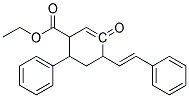 3-STYRYL-5-PHENYL-6-ETHOXYCARBONYLCYCLOHEXEN-2-ON Struktur