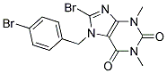 8-BROMO-7-(4-BROMOBENZYL)-1,3-DIMETHYL-2,3,6,7-TETRAHYDRO-1H-PURINE-2,6-DIONE, TECH Struktur