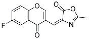 (4E)-4-[(6-FLUORO-4-OXO-4H-CHROMEN-3-YL)METHYLENE]-2-METHYL-1,3-OXAZOL-5(4H)-ONE Struktur