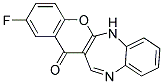 9-FLUORO-5H-6-OXA-5,13-DIAZABENZO[4,5]CYCLOHEPTA[1,2-B]NAPHTHALEN-11-ONE Struktur