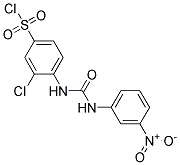 3-CHLORO-4-[3-(3-NITROPHENYL)UREIDO]BENZENESULFONYL CHLORIDE Struktur