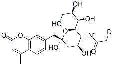 4-METHYLUMBELLIFERYL-N-ACETYL-ALPHA-D -NEURAMINIDE Struktur