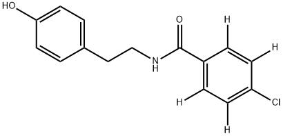 4-CHLORO-N-[2-(4-HYDROXYPHENYL)ETHYL]BENZAMIDE-D4 Struktur