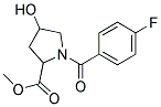 METHYL 1-(4-FLUOROBENZOYL)-4-HYDROXYPYRROLIDINE-2-CARBOXYLAT Struktur