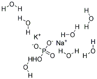 Potassium sodium hydrogen phosphate heptahydrate Struktur