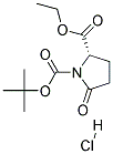 BOC-L-Pyroglutamic acid ethyl ester hydrochloride  Struktur