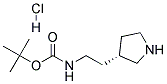 (S)-3-(Boc-aminoethyl)pyrrolidine hydrochloride Struktur