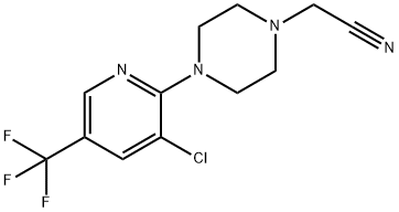 {4-[3-Chloro-5-(trifluoromethyl)pyridin-2-yl]piperazin-1-yl}acetonitrile Struktur