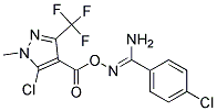 O1-{[5-chloro-1-methyl-3-(trifluoromethyl)-1H-pyrazol-4-yl]carbonyl}-4-chlorobenzene-1-carbohydroximamide Struktur