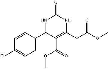 Methyl 4-(4-chlorophenyl)-6-(2-methoxy-2-oxoethyl)-2-oxo-1,2,3,4-tetrahydropyrimidine-5-carboxylate Struktur