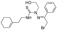 N1-(2-cyclohex-1-enylethyl)-2-(2-bromo-1-phenylethylidene)-1-(2-hydroxyethyl)hydrazine-1-carbothioamide Struktur