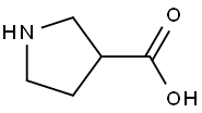 DL-pyrrolidine-3-carboxylic acid Struktur