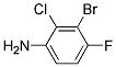 3-Bromo-2-Chloro-4-Fluoroaniline Struktur