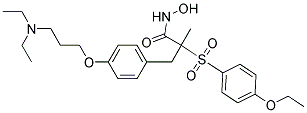 3-[4-(3-DIETHYLAMINO-PROPOXY)-PHENYL]-2-(4-ETHOXY-BENZENESULFONYL)-N-HYDROXY-2-METHYL-PROPIONAMIDE Struktur