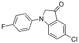 5-CHLORO-1-(4-FLUORO-PHENYL)-1,2-DIHYDRO-INDOL-3-ONE Struktur