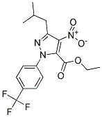 4-NITRO-3-(2-METHYLPROPYL)-1-[4-(TRIFLUOROMETHYL)PHENYL]-1H-PYRAZOLE-5-CARBOXYLIC ACID ETHYL ESTER Struktur