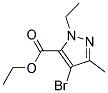 4-BROMO-1-ETHYL-3-METHYL-1H-PYRAZOLE-5-CARBOXYLIC ACID ETHYL ESTER Struktur