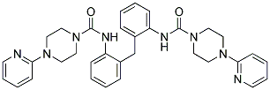 N,N'-(Methylenediphenylene)bis{4-(2-pyridyl)-1-piperazinecarboxamide} Struktur