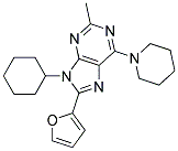 9-CYCLOHEXYL-8-(FURAN-2-YL)-2-METHYL-6-(PIPERIDIN-1-YL)-9H-PURINE Struktur