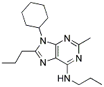 9-CYCLOHEXYL-2-METHYL-N,8-DIPROPYL-9H-PURIN-6-AMINE Struktur