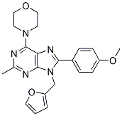 9-((FURAN-2-YL)METHYL)-8-(4-METHOXYPHENYL)-2-METHYL-6-MORPHOLINO-9H-PURINE Struktur