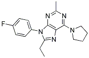 8-ETHYL-9-(4-FLUOROPHENYL)-2-METHYL-6-(PYRROLIDIN-1-YL)-9H-PURINE Struktur