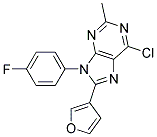 6-CHLORO-9-(4-FLUOROPHENYL)-8-(FURAN-3-YL)-2-METHYL-9H-PURINE Struktur