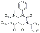 5-CHLORO-8-METHYL-2,4,7-TRIOXO-1,3-DIPHENYL-1,2,3,4,7,8-HEXAHYDROPYRIDO[2,3-D]PYRIMIDINE-6-CARBALDEHYDE Struktur