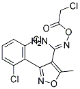 O4-(2-CHLOROACETYL)-3-(2,6-DICHLOROPHENYL)-5-METHYLISOXAZOLE-4-CARBOHYDROXIMAMIDE, TECH Struktur