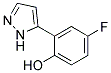 4-FLUORO-2-(1H-PYRAZOL-5-YL)PHENOL Struktur