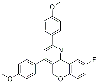 6-FLUORO-1,3-BIS-(4-METHOXY-PHENYL)-10H-9-OXA-4-AZA-PHENANTHRENE Struktur