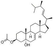 3B-ACETOXYERGOSTA-7,22-DIEN-5A-OL Struktur