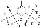 A,A,A',A'-TETRA-(METHYL-D3)-5-METHYL-1,3-BENZENEDIACETONITRILE Struktur