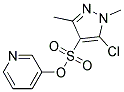 3-PYRIDYL 5-CHLORO-1,3-DIMETHYL-1H-PYRAZOLE-4-SULPHONATE Struktur