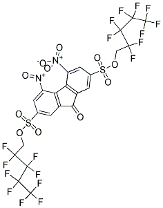 DI(2,2,3,3,4,4,5,5,5-NONAFLUOROPENTYL) 4,5-DINITRO-9-OXO-9H-2,7-FLUORENEDISULPHONATE Struktur