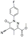 METHYL 5-CYANO-1,6-DIHYDRO-1-(4-FLUOROPHENYL)-4-METHYL-6-PYRIDAZINONE-3-CARBOXYLAT Struktur