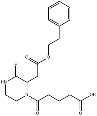 5-OXO-5-{3-OXO-2-[2-OXO-2-(PHENETHYLOXY)ETHYL]-1-PIPERAZINYL}PENTANOIC ACID Struktur