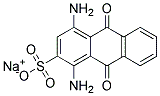 sodium 1,4-diamino-9,10-dihydro-9,10-dioxoanthracene-2-sulphonate Struktur