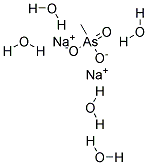 Sodium methylarsonate pentahydrate Struktur