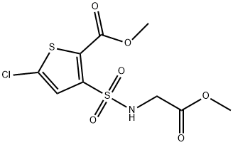 Methyl 5-Chloro-N-(Methoxycarbonylmethyl)-3-Sulfamoyl-Thiophene-2-Carboxylate Struktur