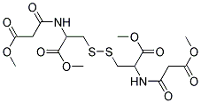 methyl 3-({3-methoxy-2-[(3-methoxy-3-oxopropanoyl)amino]-3-oxopropyl}dithio)-2-[(3-methoxy-3-oxopropanoyl)amino]propanoate Struktur