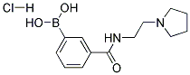 3-[(2-Pyrrolidin-1-ylethyl)carbamoyl]benzeneboronic acid hydrochloride Struktur