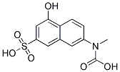 6-carboxymethylamino-1-naphthol-3-sulfonic acid Struktur