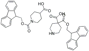 Fmoc-piperidine-4-carboxylic acid (Fmoc-isonipecotic acid)
 Struktur